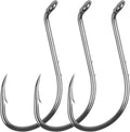Octopus Fishing Hooks-120pcs Barbed Baitholder High Carbon Steel Offset Circle Octopus Hooks Extra Sharp Jig Fish Hooks for Freshwater Saltwater Size 8-6/0