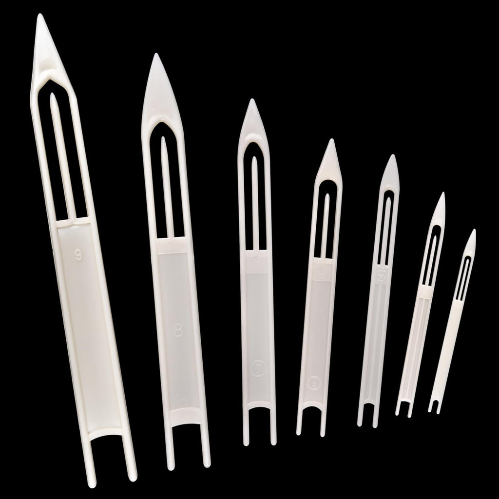 Fishing Netting Needle Shuttles Kit- 10Pcs Plastic Cast Net Mending Needle Fishing Net Repair Tool Size 3 4 5 6 7 8 9