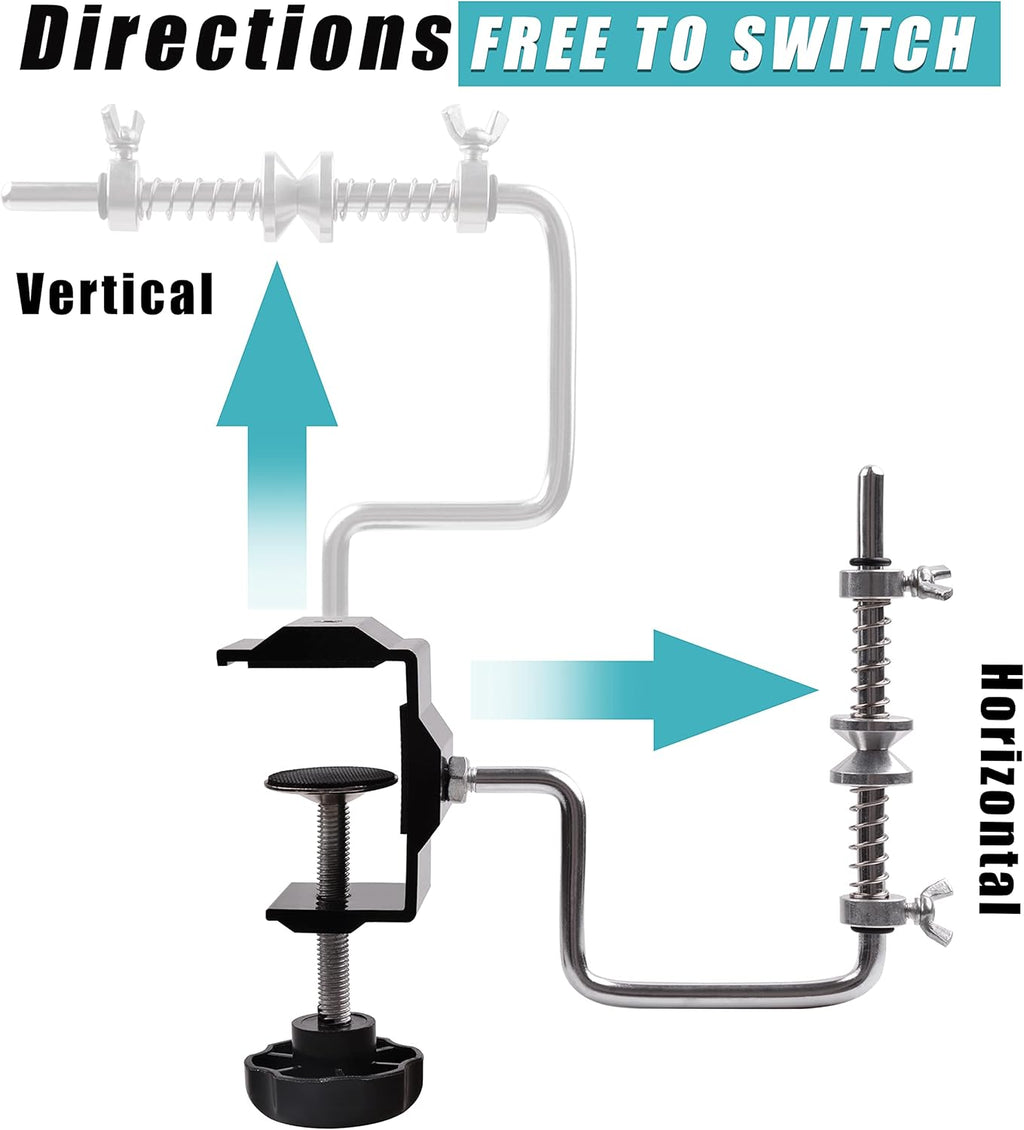 SILANON Fishing Line Spooler Adjustable Fishing Line Winder Spooler Machine Portable Stable Reel Spooler with Clamp Spooling Station System for Spinning Casting Reels