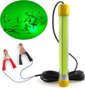 Underwater Fishing Light 30000 Lumens 12V 50W LED Submersible Fishing Light Green Night Fish Attracting Light Waterproof Fishing Bait Finder Attractants Boat Lamp for Squid Shrimp Snook Crappie