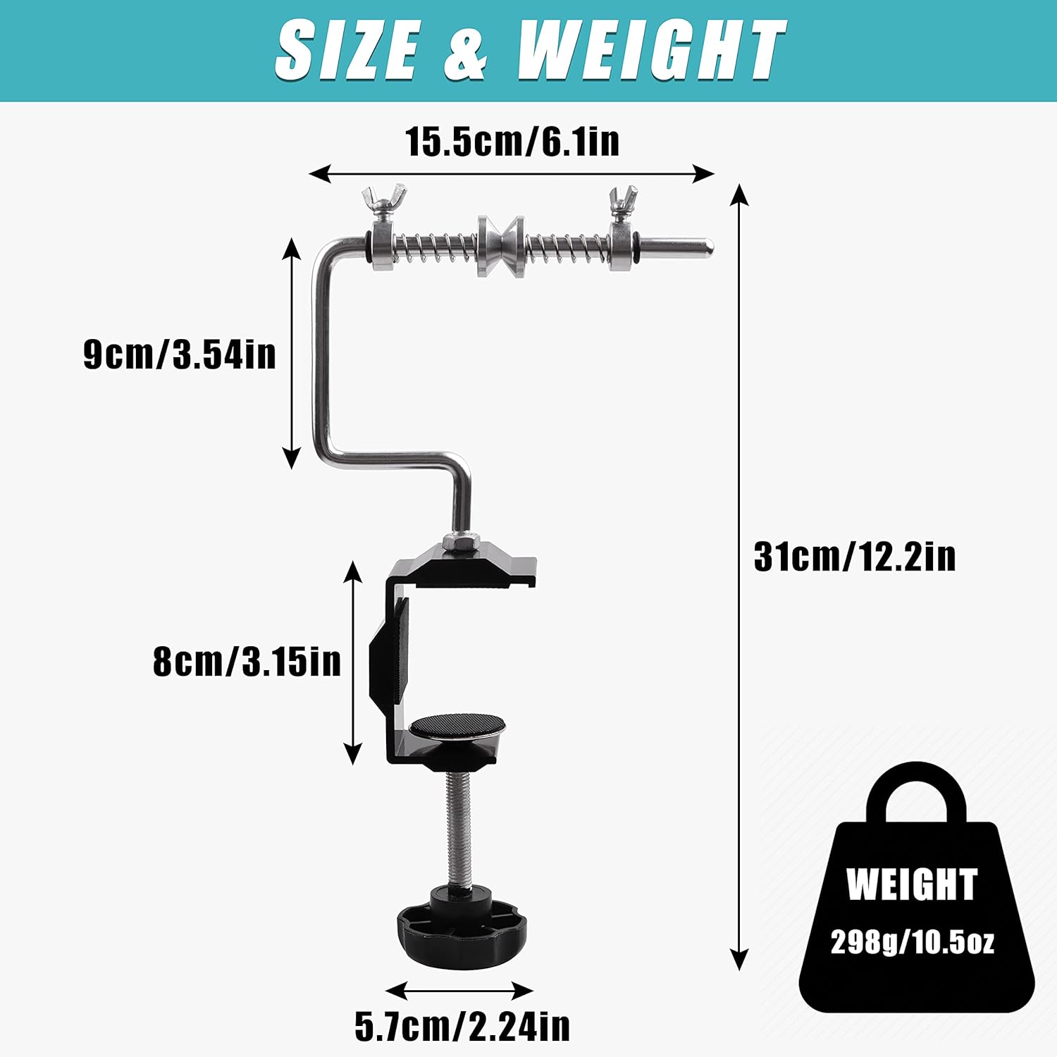 SILANON Fishing Line Spooler Adjustable Fishing Line Winder Spooler Machine Portable Stable Reel Spooler with Clamp Spooling Station System for Spinning Casting Reels