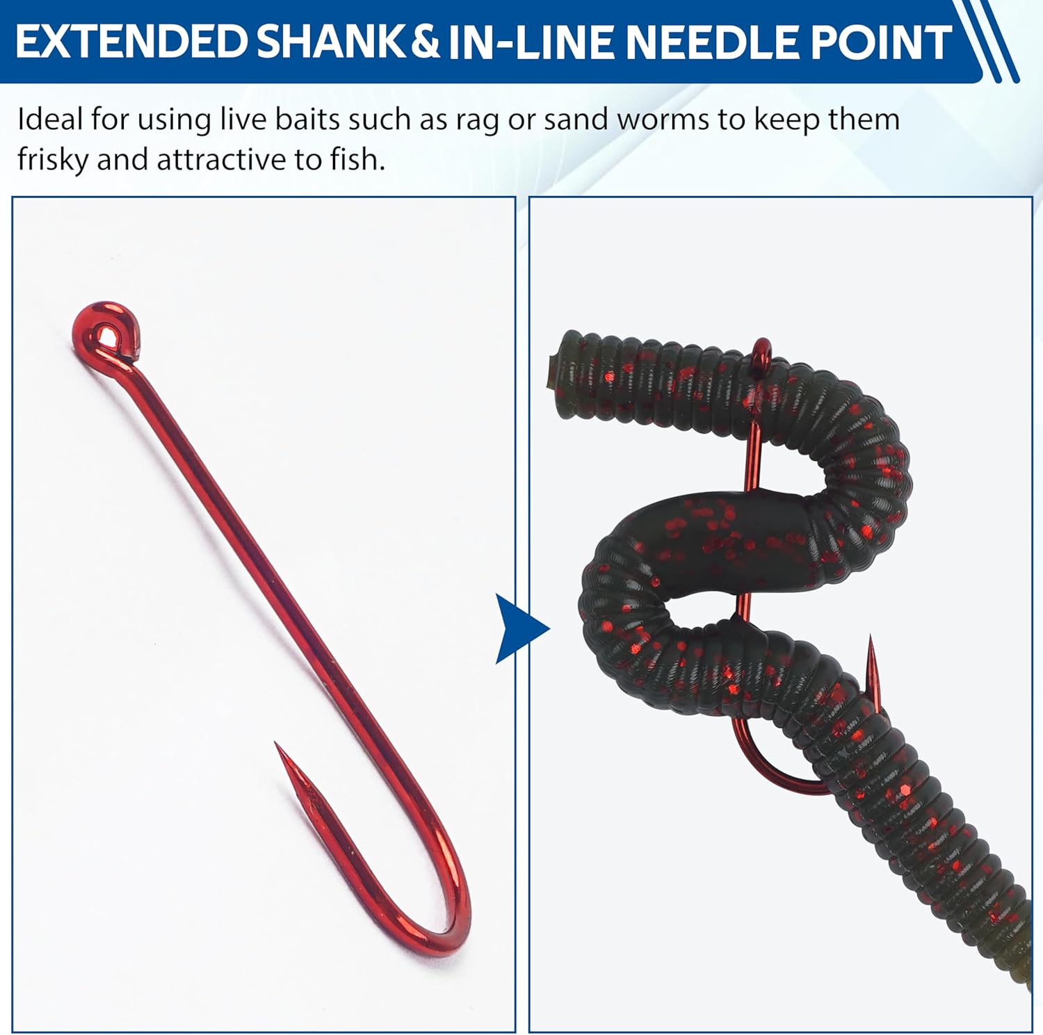 Aberdeen Fishing Hooks Set,150pcs Crappie Panfish Hooks Long Shank Aberdeen Hooks High Carbon Steel Assorted Small Light Wire Fishing Hooks for Bass Trout Catfish Sunfish Freshwater