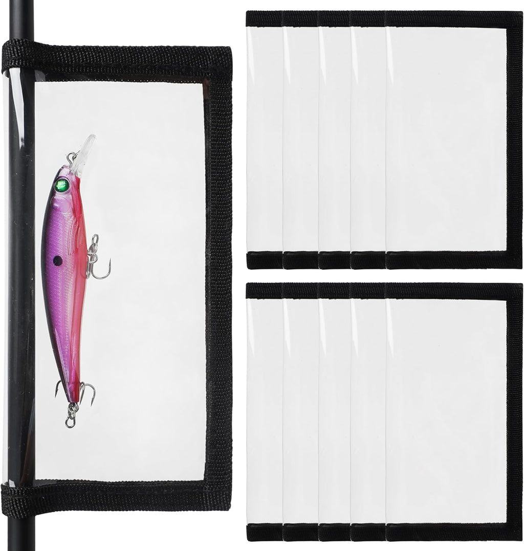Fishing Lure Wraps Covers,4/8 Packs Clear PVC Lure Covers Durable Fishing Bait Cover Easily See Lures Fishing Hook Covers Bait Storage Protector Keep Fishing Safe for Fishing Rod