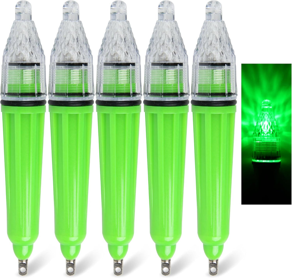 SILANON Deep Drop LED Fishing Light Underwater Waterproof Fishing Light Night Flashing Fishing Lure Light Attractants Fishing Lamp Tools for Attracting Bait Lures 5 Colors