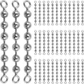SILANON Fishing Beads Chain Swivels, Stainless Steel Catfish Swivel Catfish Tackle High Speed Fishing Balls Chain Swivels Catfish Rig Fishing Tackle Gear for Saltwater Freshwater