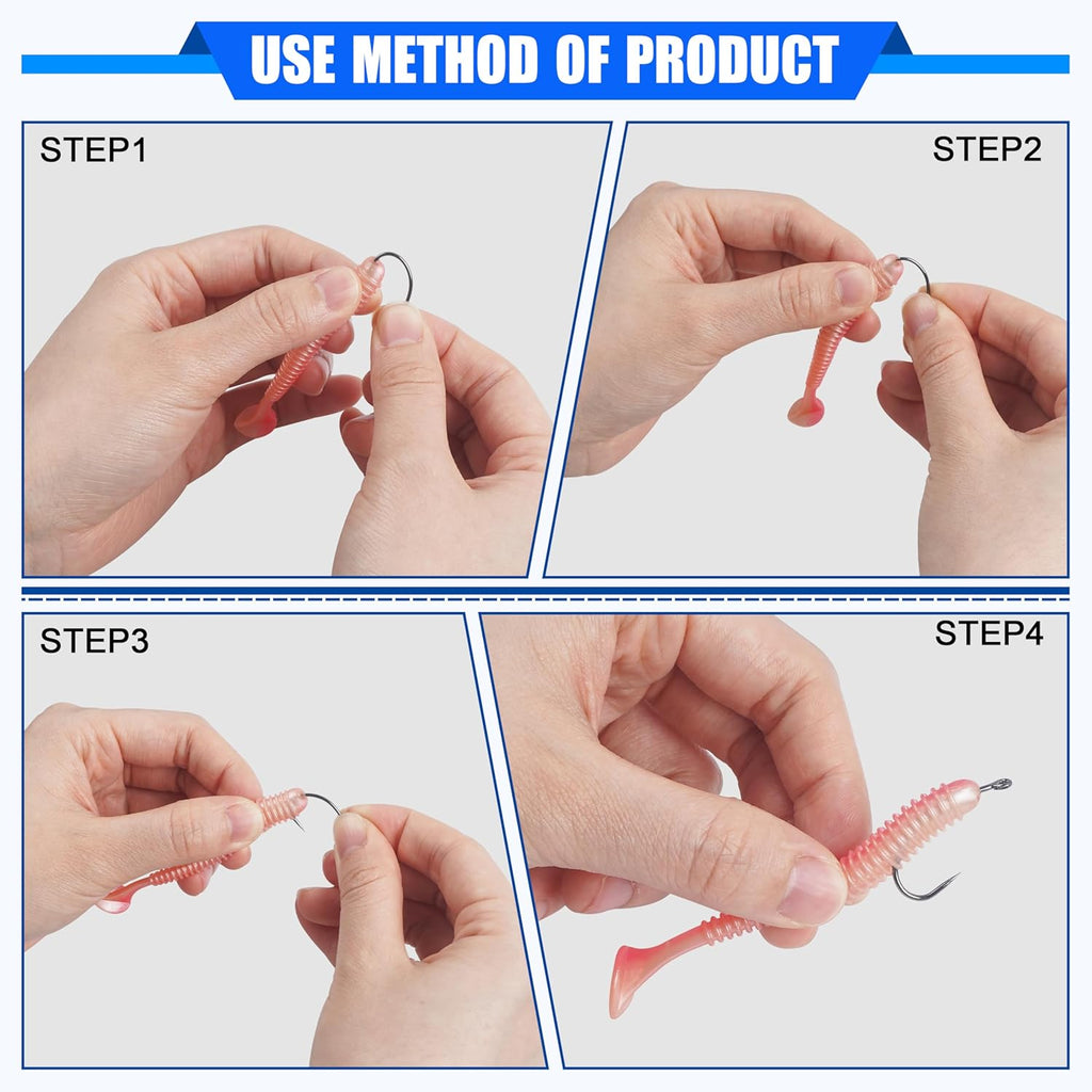 Barbless Fishing Hooks Kit, 250pcs Carp Fishing Trout Hooks Circle Curved Shank Fly Tying Hooks for Hair Rig Carp Fishing Tackle Saltwater Freshwater