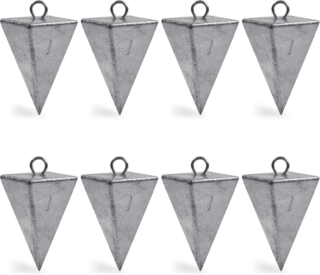 Pyramid Sinkers Fishing Weights Sinkers Saltwater Surf Fishing Weights Pyramid Weights Ocean Saltwater Fishing Gear Tackle 1oz 2oz 3oz 4oz 5oz 6oz 8oz