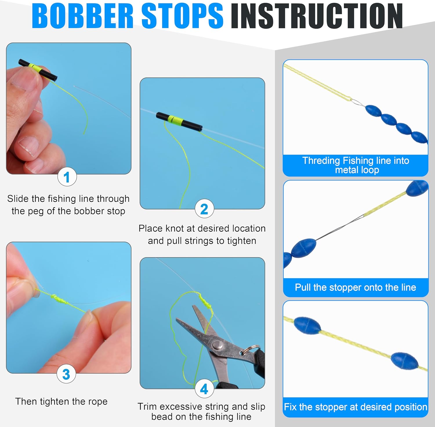 SILANON Fishing Slip Bobbers Kit Fishing Bobbers Floats Balsa Wood Slip Bobbers with Rubber Bobber Stops Slip Float Rig for Crappie Panfish Walleyes Trout Bass Fishing