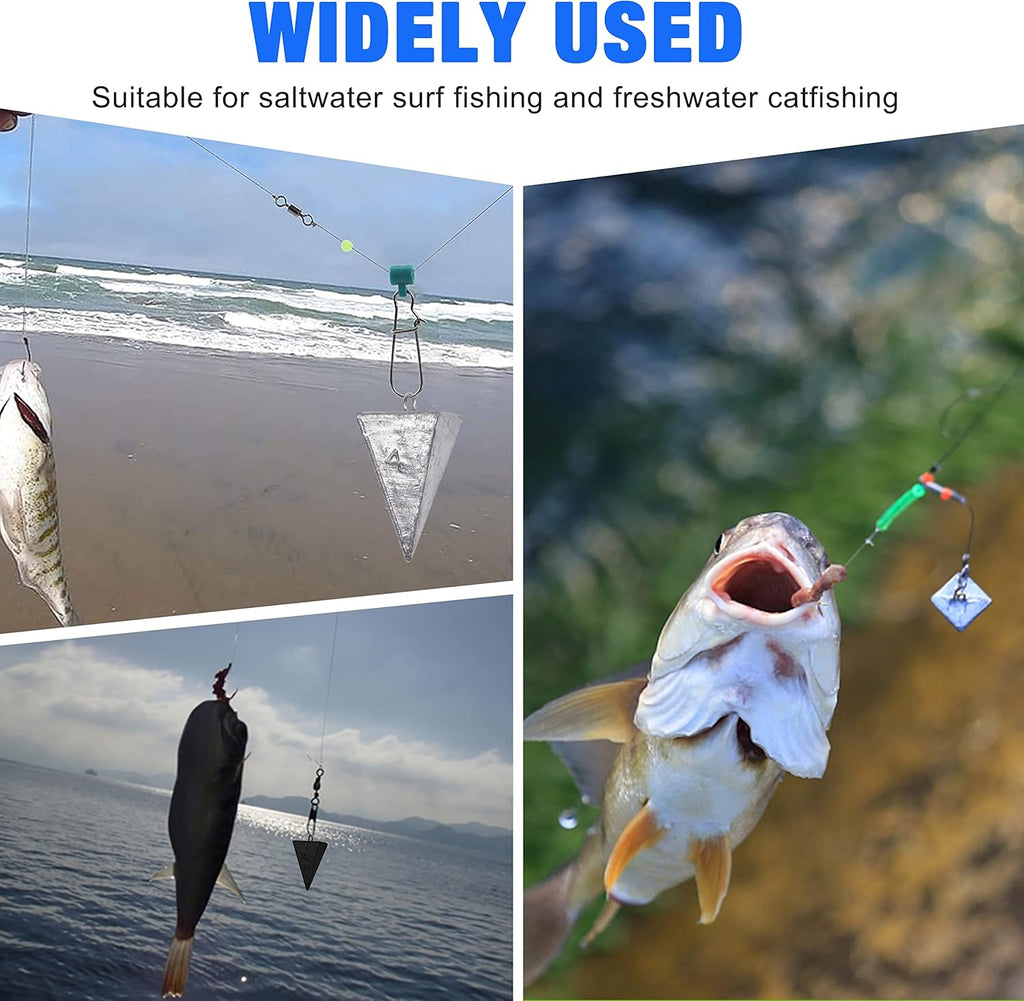 Pyramid Sinkers Fishing Weights Sinkers Saltwater Surf Fishing Weights Pyramid Weights Ocean Saltwater Fishing Gear Tackle 1oz 2oz 3oz 4oz 5oz 6oz 8oz