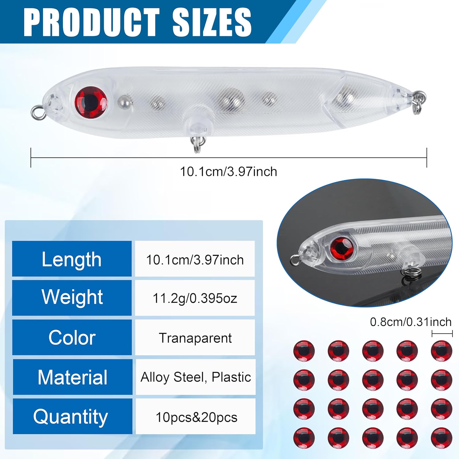 Catfish Rattling Line Float Rig Lure Demon Dragon Style Peg Catfish Spook Rattle Floats for Santee Rig Catfishing Blank Unpainted Fishing Lures 10/20 Pack