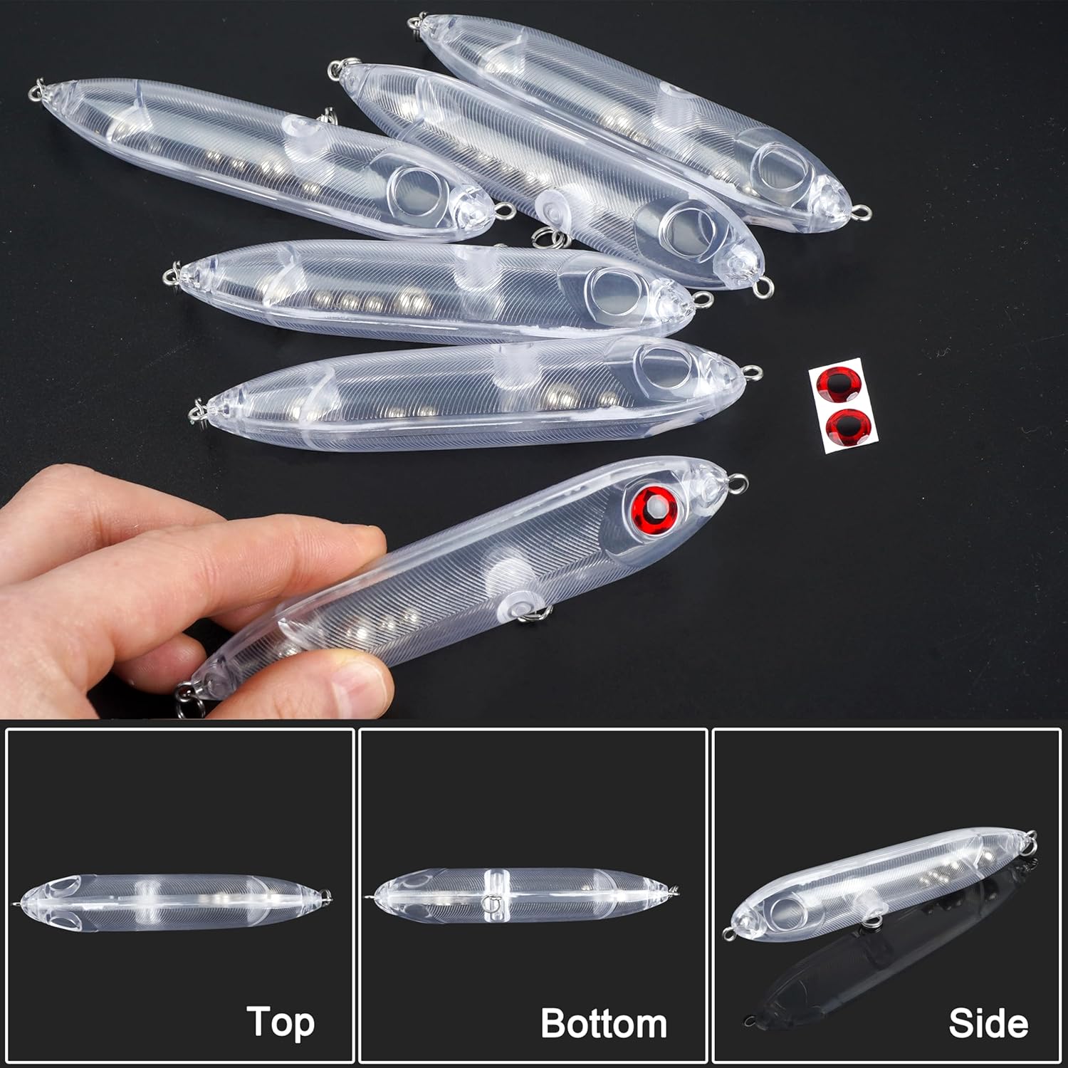 Catfish Rattling Line Float Rig Lure Demon Dragon Style Peg Catfish Spook Rattle Floats for Santee Rig Catfishing Blank Unpainted Fishing Lures 10/20 Pack