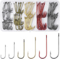 Aberdeen Fishing Hooks Set,150pcs Crappie Panfish Hooks Long Shank Aberdeen Hooks High Carbon Steel Assorted Small Light Wire Fishing Hooks for Bass Trout Catfish Sunfish Freshwater