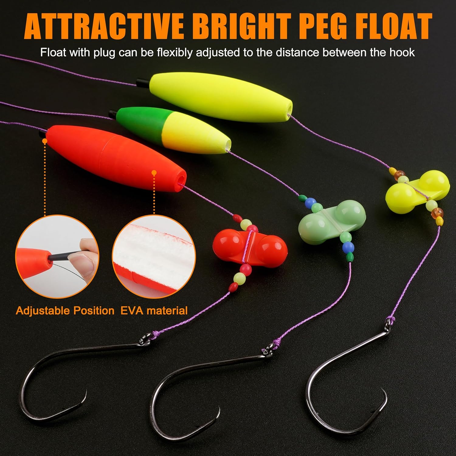 SILANON Catfish Rig Tackle Making Kit, Catfishing Tackle Accessories with Catfish Floats Catfish Hooks Swivels Fishing Rattles Bells Beads Bobber Stoppers Catfishing Gear Equipment