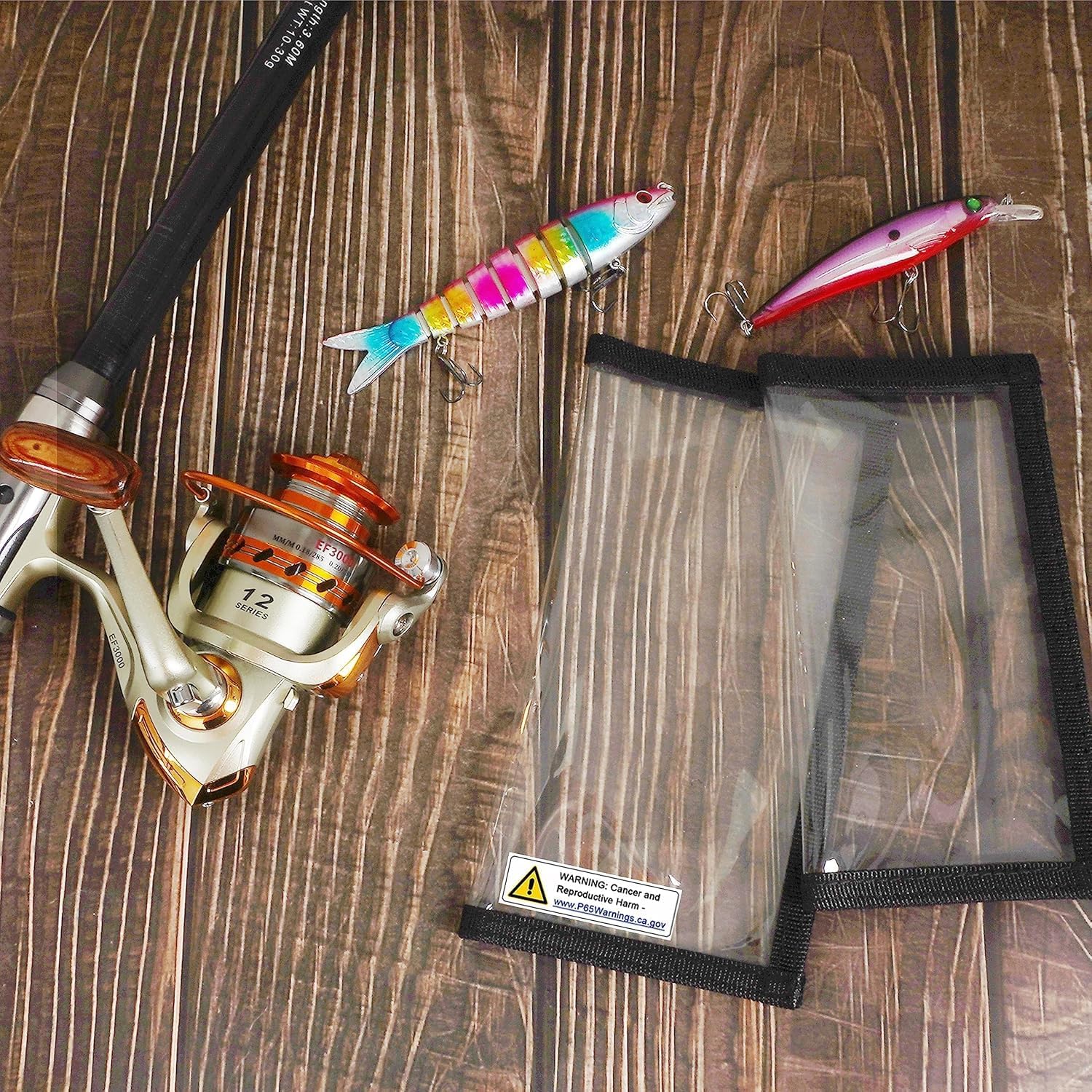 Fishing Lure Wraps Covers,4/8 Packs Clear PVC Lure Covers Durable Fishing Bait Cover Easily See Lures Fishing Hook Covers Bait Storage Protector Keep Fishing Safe for Fishing Rod