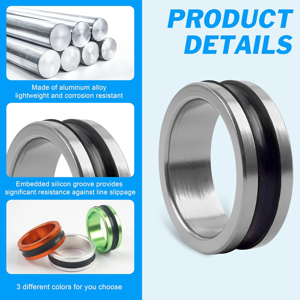 SILANON 2pcs Fishing Line Puller Ring, Fishing Knot Tying Tool Alloy Line Dragger Tightener Ring FG GT Knot Puller Tool Assist Fishing Line Knotting Grippers Device for Tying