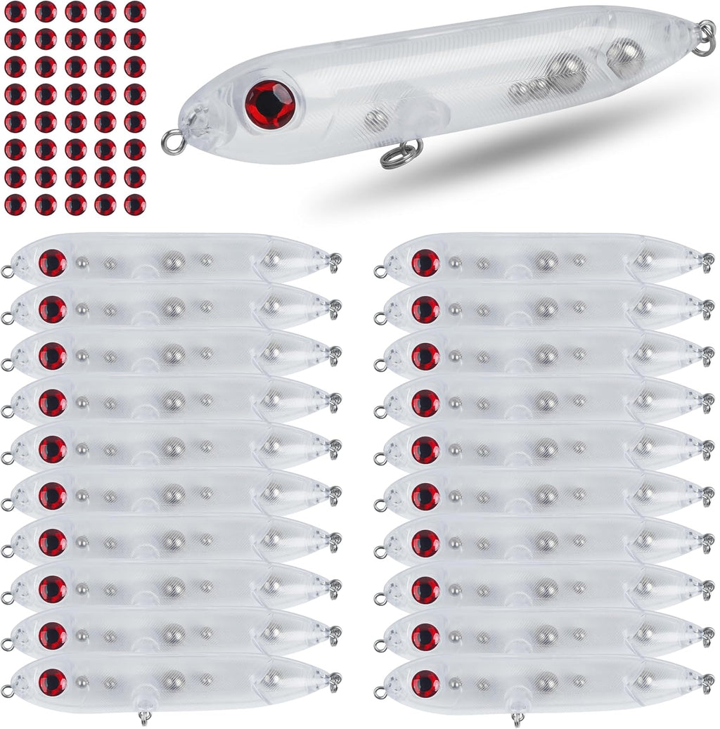 Catfish Rattling Line Float Rig Lure Demon Dragon Style Peg Catfish Spook Rattle Floats for Santee Rig Catfishing Blank Unpainted Fishing Lures 10/20 Pack