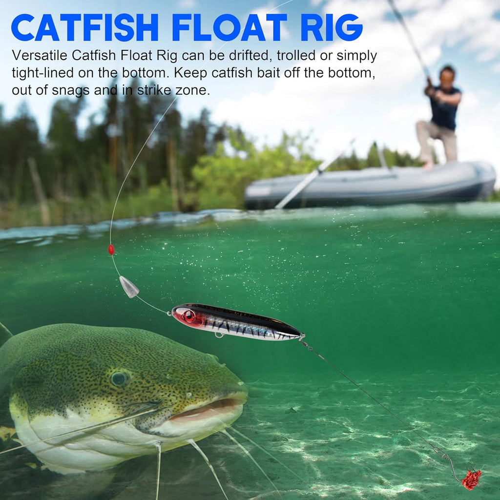 Catfish Rattling Line Float Lure for Catfishing, Demon Dragon Style Catfish Spook Rattle Floats for Santee Cooper Rig Catfishing Tackle 5/10pcs