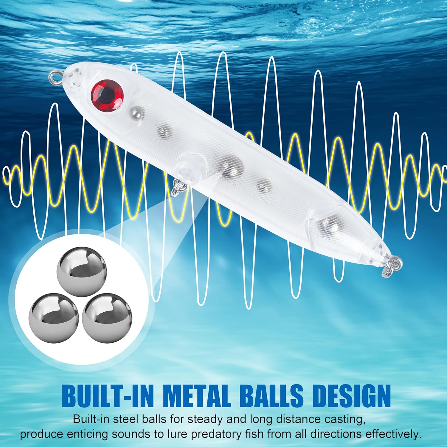 Catfish Rattling Line Float Rig Lure Demon Dragon Style Peg Catfish Spook Rattle Floats for Santee Rig Catfishing Blank Unpainted Fishing Lures 10/20 Pack