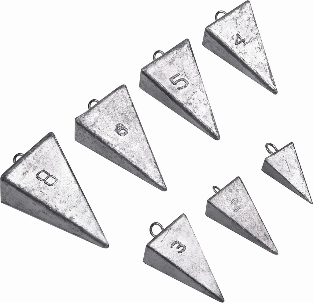 Pyramid Sinkers Fishing Weights Sinkers Saltwater Surf Fishing Weights Pyramid Weights Ocean Saltwater Fishing Gear Tackle 1oz 2oz 3oz 4oz 5oz 6oz 8oz