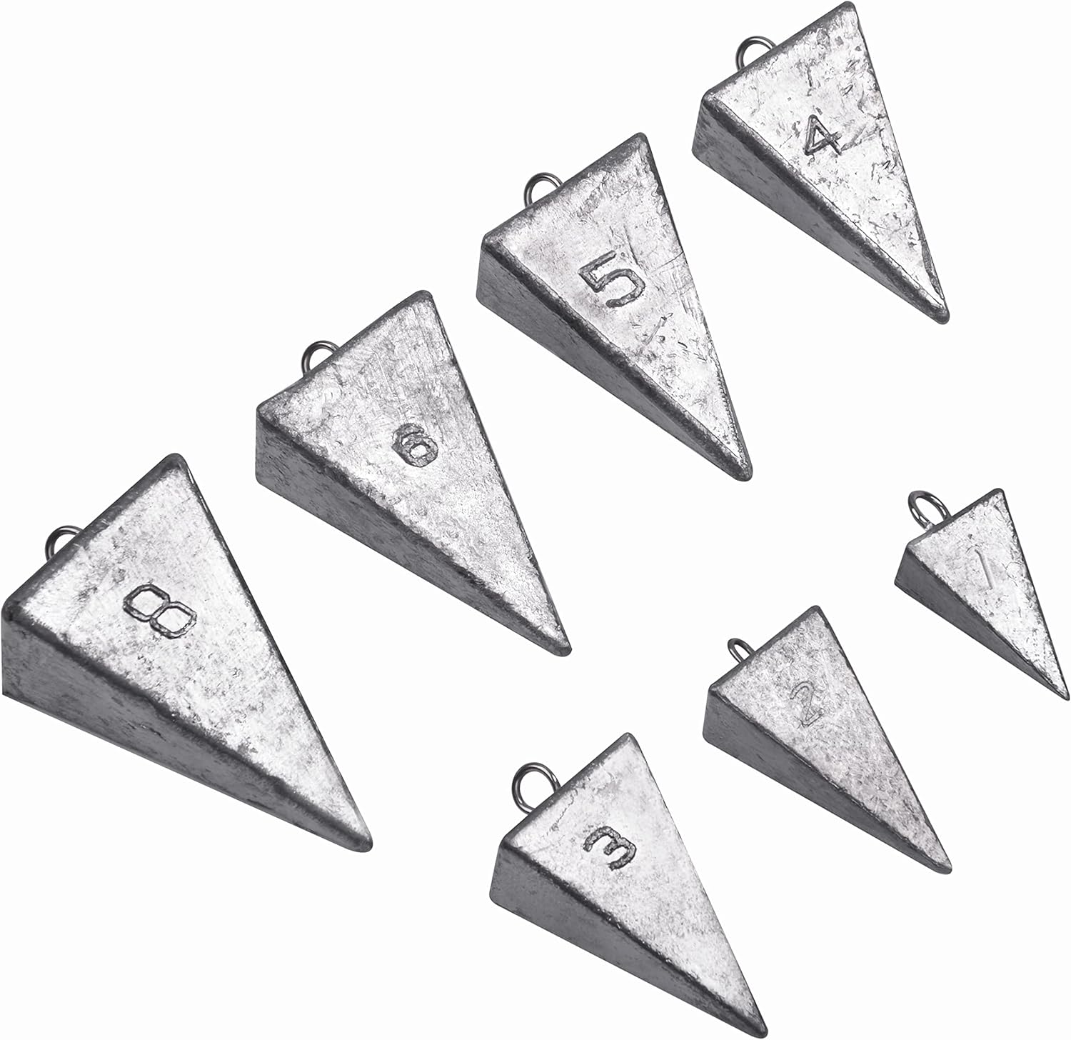 Pyramid Sinkers Fishing Weights Sinkers Saltwater Surf Fishing Weights Pyramid Weights Ocean Saltwater Fishing Gear Tackle 1oz 2oz 3oz 4oz 5oz 6oz 8oz