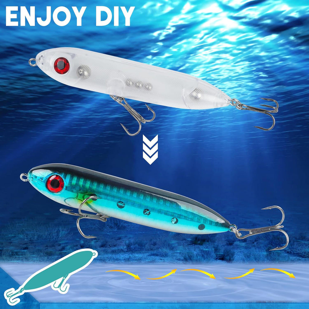 Catfish Rattling Line Float Rig Lure Demon Dragon Style Peg Catfish Spook Rattle Floats for Santee Rig Catfishing Blank Unpainted Fishing Lures 10/20 Pack