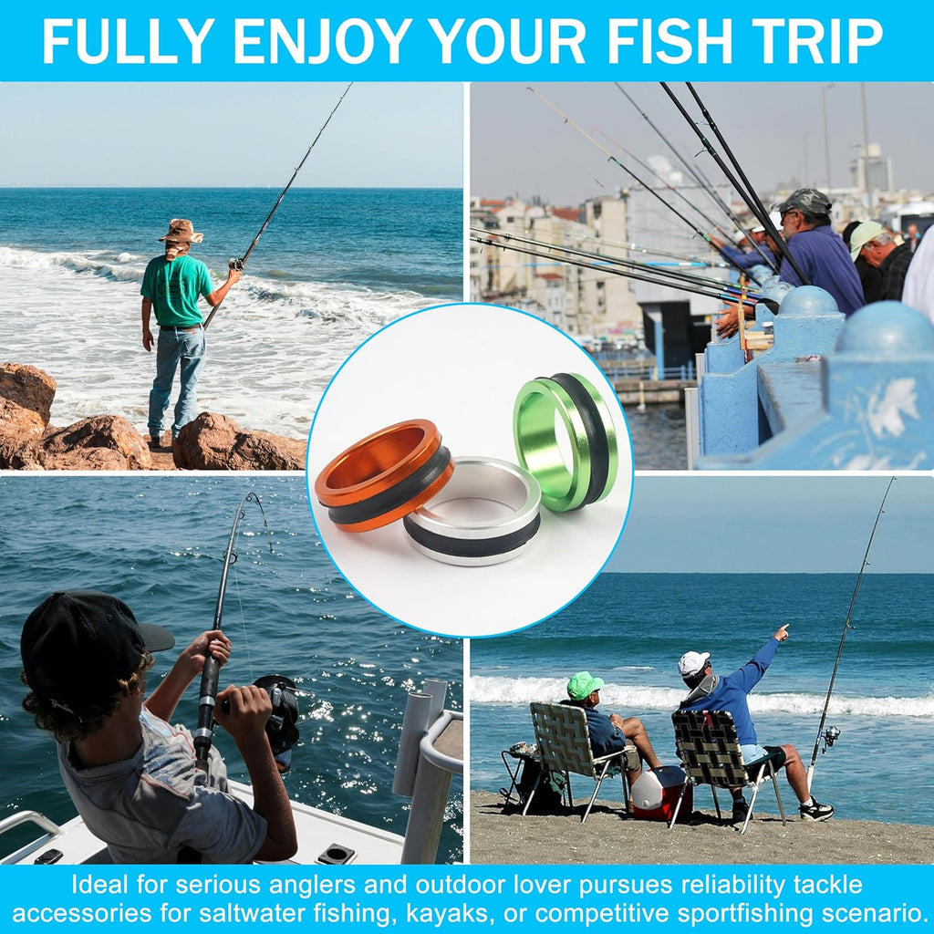 SILANON 2pcs Fishing Line Puller Ring, Fishing Knot Tying Tool Alloy Line Dragger Tightener Ring FG GT Knot Puller Tool Assist Fishing Line Knotting Grippers Device for Tying