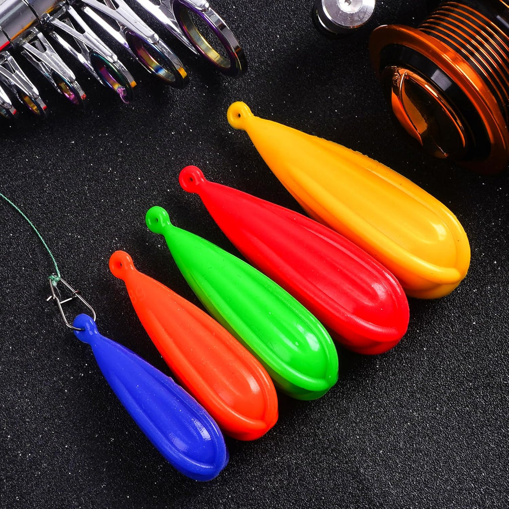 Fishing Practice Plugs, 5pcs Mixed Sizes Bait Casting Practice Plugs Weight Silicon Fishing Practice Casting Plug for Kids Improving Casting Skills